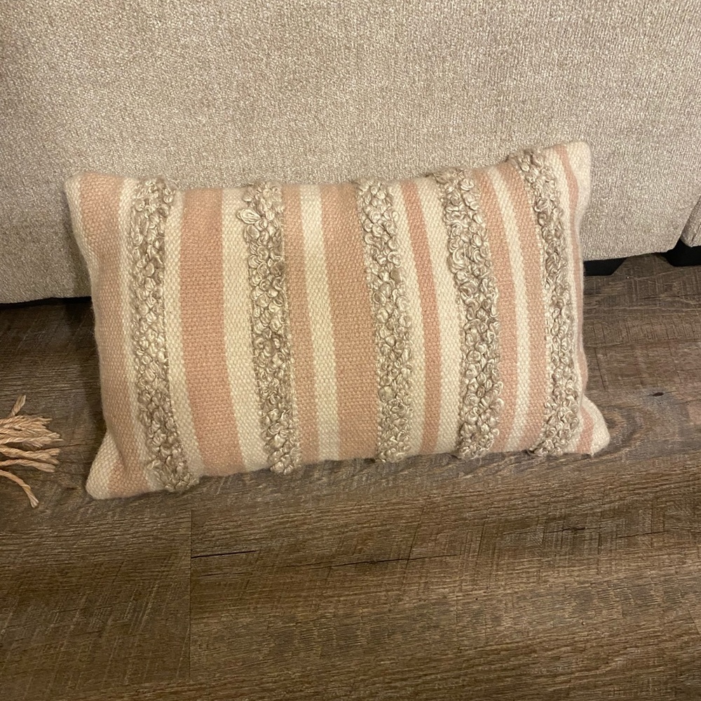 Blush Magnolia Home throw pillow